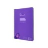 Cuaderno espiral liderpapel din a4 pautaguia tapa plastico 80h 90gr cuadro pautado 3 mm con margen color lila