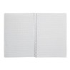 Cuaderno espiral liderpapel din a4 pautaguia tapa plastico 80h 90gr cuadro pautado 3 mm con margen color lila