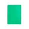Cuaderno espiral liderpapel din a4 pautaguia tapa plastico 80h 90gr cuadro pautado 3mm con margen color verde