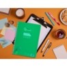 Cuaderno espiral liderpapel din a4 pautaguia tapa plastico 80h 90gr cuadro pautado 3mm con margen color verde