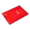 Cuaderno espiral liderpapel din a4 pautaguia tapa plastico80h 90gr cuadro pautado 3mm con margen color rojo