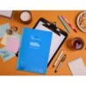 Cuaderno espiral liderpapel din a4 pautaguia tapa plastico 80h 90gr cuadro pautado 3mm con margen color azul