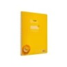 Cuaderno espiral liderpapel din a4 pautaguia tapa plastico 80h 90gr cuadro pautado 3mm con margen color amarillo