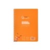 Cuaderno espiral liderpapel din a5 pautaguia tapa plastico 80h 90gr cuadro pautado 4mm color naranja