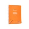 Cuaderno espiral liderpapel din a5 pautaguia tapa plastico 80h 90gr cuadro pautado 4mm color naranja