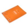 Cuaderno espiral liderpapel din a5 pautaguia tapa plastico 80h 90gr cuadro pautado 4mm color naranja