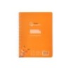 Cuaderno espiral liderpapel din a5 pautaguia tapa plastico 80h 90gr cuadro pautado 3mm color naranja