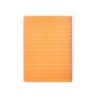 Cuaderno espiral liderpapel din a5 pautaguia tapa plastico 80h 90gr cuadro pautado 3mm color naranja
