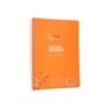 Cuaderno espiral liderpapel din a5 pautaguia tapa plastico 80h 90gr cuadro pautado 3mm color naranja
