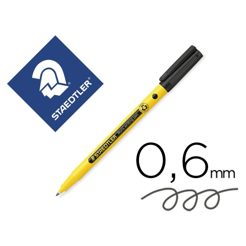 Rotulador staedtler noris writing pen 307 tinta base de agua punta fina trazo 0,6 mm negro Rotulador staedtler noris writing pen 307 tinta base de agua punta fina trazo 0,6 mm negro