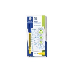 Rotulador staedtler noris writing pen 307 tinta base de agua punta fina trazo 0,6 mm azul