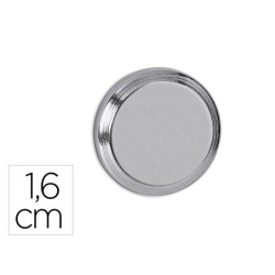 Iman maul cilindrico de neodimio 1,6 cm peso max. 5 kg diametro color plata