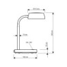 Lampara de escritorio maul led abby color blanco 155x320x155 mm