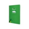 Cuaderno espiral liderpapel din a4 pautaguia tapa dura 80h 90 gr cuadro pautado 5mm color verde