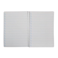 Cuaderno espiral liderpapel din a4 pautaguia tapa dura 80h 90 gr cuadro pautado 5mm color verde