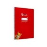 Cuaderno espiral liderpapel din a4 pautaguia tapa dura 80h 90 gr cuadro pautado 5mm color rojo