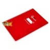 Cuaderno espiral liderpapel din a4 pautaguia tapa dura 80h 90 gr cuadro pautado 5mm color rojo