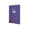 Cuaderno espiral liderpapel din a4 pautaguia tapa dura 80h 90 gr cuadro pautado 5mm color lila