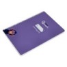 Cuaderno espiral liderpapel din a4 pautaguia tapa dura 80h 90 gr cuadro pautado 5mm color lila