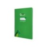 Cuaderno espiral liderpapel din a4 pautaguia tapa dura 80h 90 gr cuadro pautado 3mm color verde