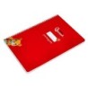 Cuaderno espiral liderpapel din a4 pautaguia tapa dura 80h 90 gr cuadro pautado 3mm color rojo