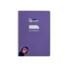 Cuaderno espiral liderpapel din a4 pautaguia tapa dura 80h 90 gr cuadro pautado 3mm color lila
