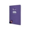 Cuaderno espiral liderpapel din a4 pautaguia tapa dura 80h 90 gr cuadro pautado 3mm color lila