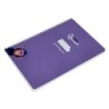 Cuaderno espiral liderpapel din a4 pautaguia tapa dura 80h 90 gr cuadro pautado 3mm color lila