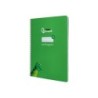 Cuaderno espiral liderpapel din a4 pautaguia tapa dura 80h 90 gr cuadro pautado 2,5mm color verde