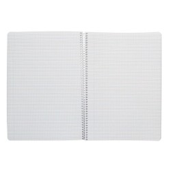 Cuaderno espiral liderpapel din a4 pautaguia tapa dura 80h 90 gr cuadro pautado 2,5mm color azul