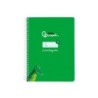 Cuaderno espiral liderpapel din a5 pautaguia tapa blanda 40 h 75 gr cuadro pautado 5mm color verde