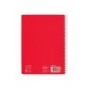 Cuaderno espiral liderpapel din a5 pautaguia tapa blanda 40h 75 gr cuadro pautado 5mm color rojo