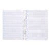 Cuaderno espiral liderpapel din a5 pautaguia tapa blanda 40h 75 gr cuadro pautado 5mm color rojo