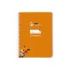 Cuaderno espiral liderpapel din a5 pautaguia tapa blanda 40 h 75 gr cuadro pautado 5mm color naranja