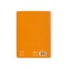 Cuaderno espiral liderpapel din a5 pautaguia tapa blanda 40 h 75 gr cuadro pautado 5mm color naranja