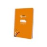 Cuaderno espiral liderpapel din a5 pautaguia tapa blanda 40 h 75 gr cuadro pautado 5mm color naranja