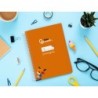 Cuaderno espiral liderpapel din a5 pautaguia tapa blanda 40 h 75 gr cuadro pautado 5mm color naranja