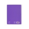 Cuaderno espiral liderpapel din a5 pautaguia tapa blanda 40h 75gr cuadro pautado 5mm color lila