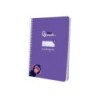 Cuaderno espiral liderpapel din a5 pautaguia tapa blanda 40h 75gr cuadro pautado 5mm color lila