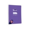 Cuaderno espiral liderpapel din a5 pautaguia tapa blanda 40h 75gr cuadro pautado 5mm color lila