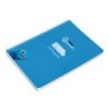 Cuaderno espiral liderpapel din a5 pautaguia tapa blanda 40h 75 gr cuadro pautado 5mm color azul