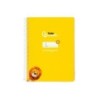Cuaderno espiral liderpapel din a5 pautaguia tapa blanda 40h 75 gr cuadro pautado 5mm color amarillo