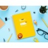 Cuaderno espiral liderpapel din a5 pautaguia tapa blanda 40h 75 gr cuadro pautado 5mm color amarillo