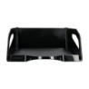 Bandeja sobremesa plastico q-connect gran capacidad con asa negro opaco 386x270x115mm