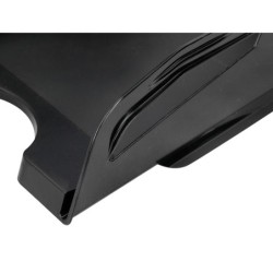 Bandeja sobremesa plastico q-connect gran capacidad con asa negro opaco 386x270x115mm