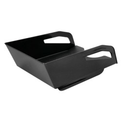 Bandeja sobremesa plastico q-connect gran capacidad con asa negro opaco 386x270x115mm