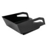Bandeja sobremesa plastico q-connect gran capacidad con asa negro opaco 386x270x115mm