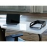 Bandeja sobremesa plastico q-connect gran capacidad con asa negro opaco 386x270x115mm