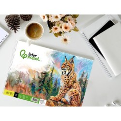 Bloc dibujo liderpapel artistico natura espiral 230x325mm 20 hojas 130g/m2 sin recuadro perforado