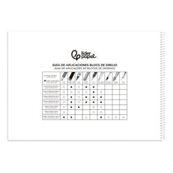 Bloc dibujo liderpapel artistico urban espiral 230x325mm 20 hojas 130g/m2 sin recuadro perforado